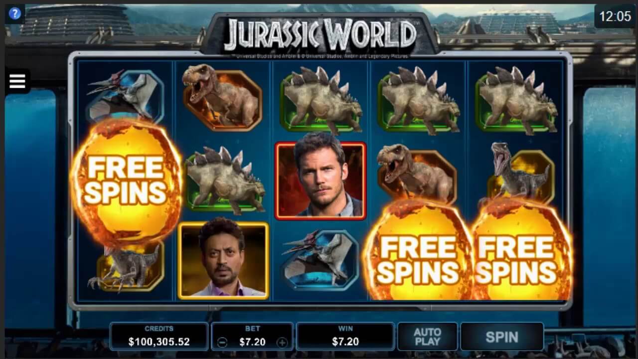 Jurassic World Free Spins