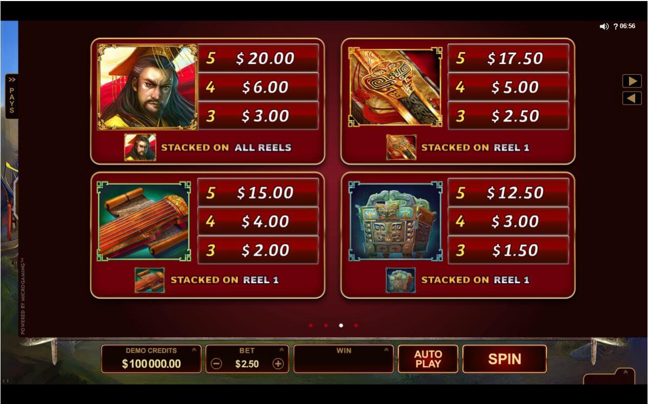 Huangdi Slot Paylines