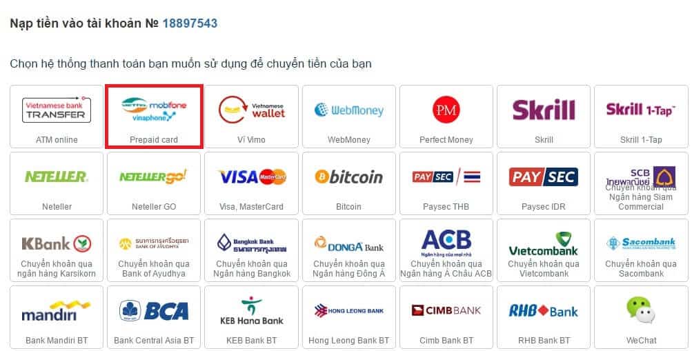 Hướng dẫn cách nạp tiền 1xBet cực nhanh, cực an toàn