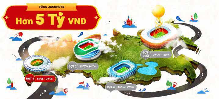 Mùa World Cup, nhà cái 188Bet khuyến mãi lớn, thưởng Jackpot lên tới 5 tỷ VNĐ