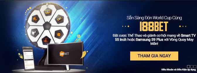 Mùa World Cup, nhà cái 188Bet khuyến mãi lớn, thưởng Jackpot lên tới 5 tỷ VNĐ