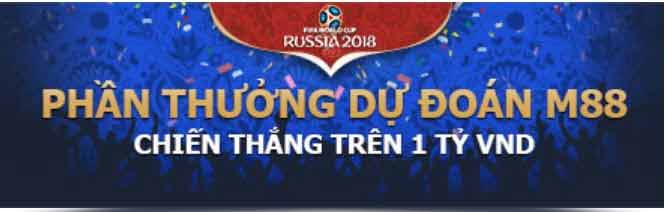 Dự đoán World Cup, rinh phần thưởng tiền tỷ tại nhà cái M88