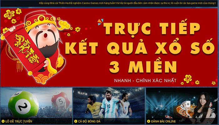 Nhà cái Thiên Hạ BET cung cấp kèo xổ số với tỷ lệ ăn cược cao